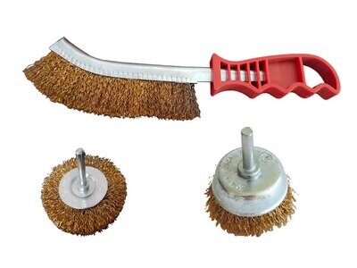 KIT 3 SPAZZOLE IDEAL STAR 3 pezzi (2 spazzole a gambo + 1 spazzola a mano)