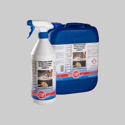 DETERGENTE PER VETRI CAMINETTI E STUFE &#39;VETRO STOP&#39; 750 ml