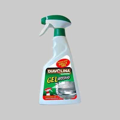 PULITORE PER GRIGLIE E BARBECUE &#39;GEL ATTIVO&#39; DIAVOLINA 500 ml