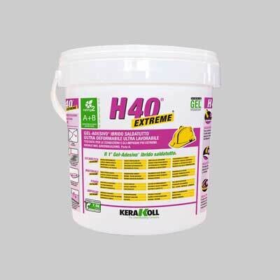 COLLA PER PIASTRELLE IN PASTA &#39;H40 EXTREME&#39; KERAKOLL 10 Kg - Col. Bianco 10 pz