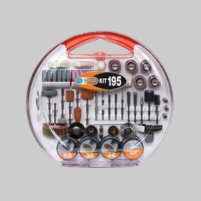 SET ACCESSORI PER MINI TRAPANO &#39;PG195A&#39; 195 pezzi
