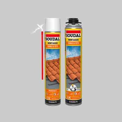 SCHIUMA POLIURETANICA TEGOLE E TETTI SOUDAL 750 ml - Manuale