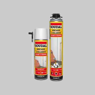 SCHIUMA POLIURETANICA UNIVERSALE SOUDAL 750 ml - Manuale