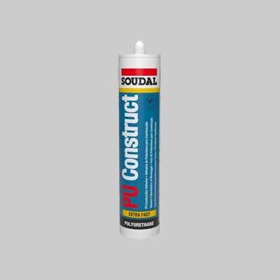 ADESIVO POLIURETANICO &#39;PU CONSTRUCT D4&#39; SOUDAL 310 ml - Marrone