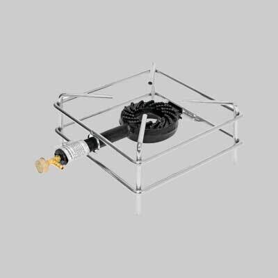 FORNELLONE A GAS IN ACCIAIO CROMATO 30x30 cm
