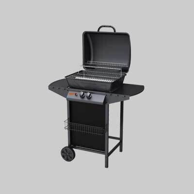 BARBECUE A GAS DUE FUOCHI IDEAL STAR cm 91,3x46x102h