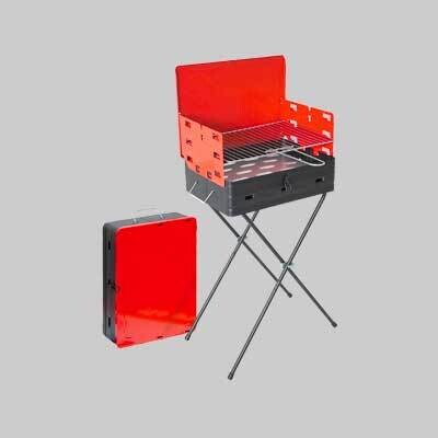 BARBECUE A CARBONELLA &#39;VALIGETTA&#39; cm 43x31x77h