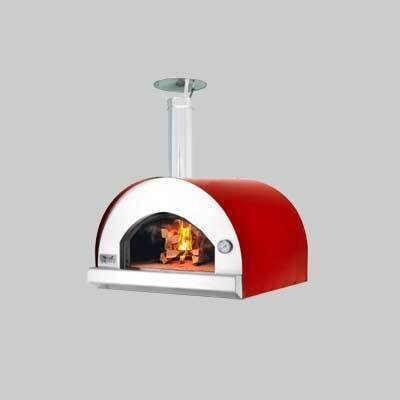 FORNO A LEGNA &#39;ENEA&#39; cm 78x87x145h - Col. nero/bordeaux