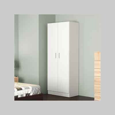 ARMADIO DUE ANTE &#39;WARDROBE 1&#39; BIANCO cm 80x52x190h