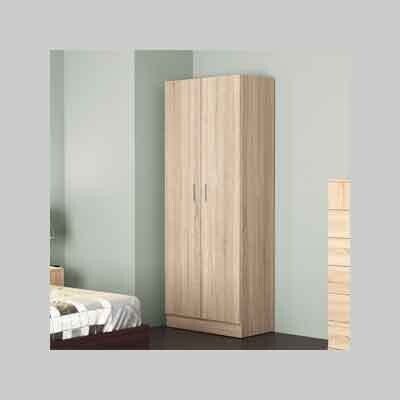 ARMADIO DUE ANTE &#39;WARDROBE 1&#39; QUERCIA CHIARO cm 80x52x190h