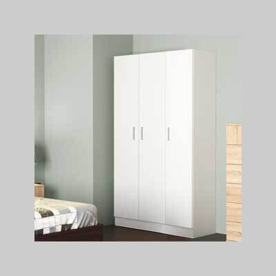 ARMADIO TRE ANTE &#39;AVA&#39; BIANCO cm 120x45x185h