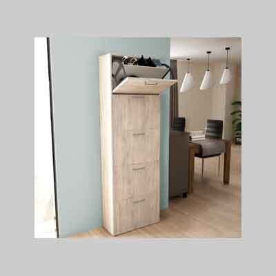 SCARPIERA CINQUE ANTE &#39;DROPDOWN 5&#39; PINO CHIARO cm 59x25x172h