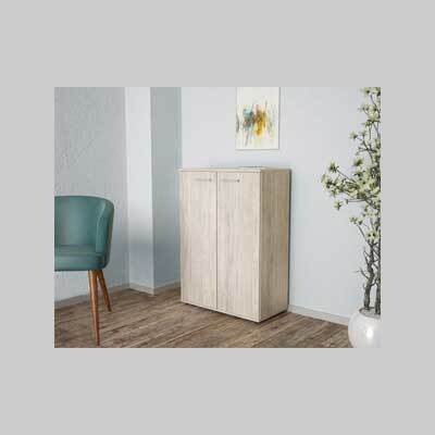 MOBILE RIPONIMENTO DUE ANTE &#39;FLEXY S1&#39; PINO CHIARO cm 71x36x83h