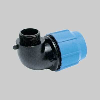 GOMITO A 90° CON DERIVAZIONE MASCHIO PP  16x1/2&quot;