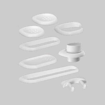 SET BAGNO 8 PEZZI &#39;VELA&#39; Colore bianco