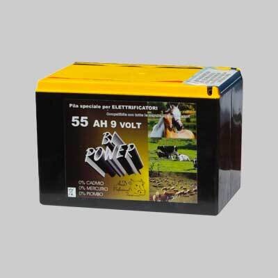 BATTERIA A SECCO PER ELETTRIFICATORI 9V - 55 Ah - durata 5000 ore