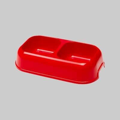 CIOTOLA DOPPIA PER CANI E GATTI &#39;PARTY&#39; cm 26x15x5,6h - 0,7 lt