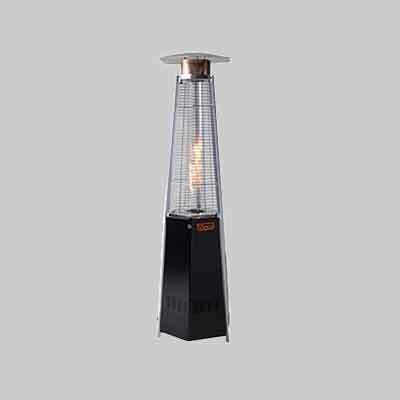 STUFA A FUNGO CON TUBO VETRO 11000 Watt - Col. Nero