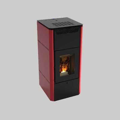STUFA A PELLET TERMO &#39;CORVARA 20V&#39; 19,327 Kw - Bordeaux