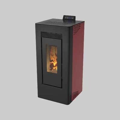 STUFA A PELLET CANALIZZATA &#39;CLEVER&#39; 11,61 Kw - Bordeaux