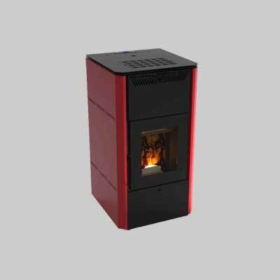 STUFA A PELLET TERMO &#39;CORVARA 32V&#39; 28,55 Kw - Bordeaux