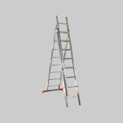SCALA A TRE ELEMENTI &#39;OR3&#39; 7+7+7 gradini - H. 4,25 mt - montante 60x25 mm