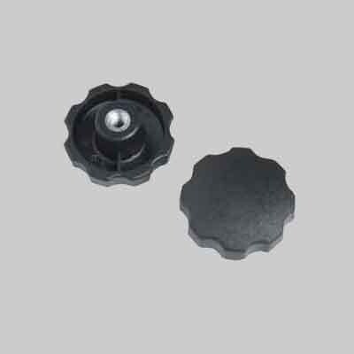 VOLANTINO MANOPOLA CON BUSSOLA IN FERRO FILETTATA  mm 30 - M. 6 - 50 pz