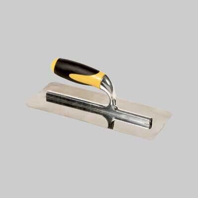 FRATTONE LISCIO INOX C/MANICO GOMMA 28x12 cm