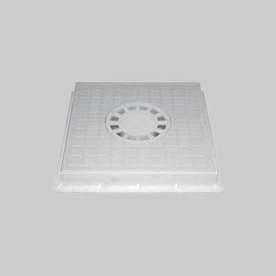 CHIUSINO CON SIFONE CENTRALE 30x30 cm