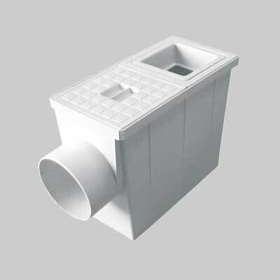 POZZETTO PLUVIALE R. QUADRO 80x80/100x100 mm - scarico  100 mm
