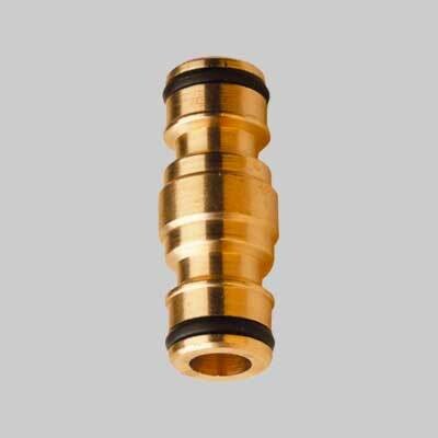 RACCORDO CONNETTORE A DUE INNESTI IN OTTONE