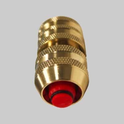 RACCORDO PORTAGOMMA RAPIDO IN OTTONE &#39;ACQUASTOP&#39; 1/2&quot;-5/8&quot;