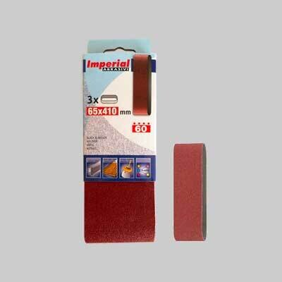 Nastro abrasivo 65X410 MM Grana 60 - 3 pezzi