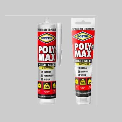 SIGILLANTE &#39;POLY MAX HIGH TACK EXPRESS CRISTAL&#39; BOSTIK 115 gr - Tubetto