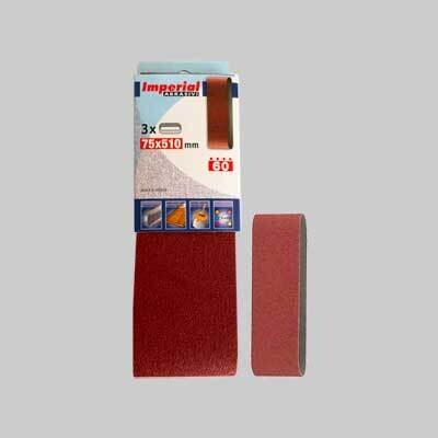 Nastro abrasivo 75X510 MM Grana 60 - 3 pezzi