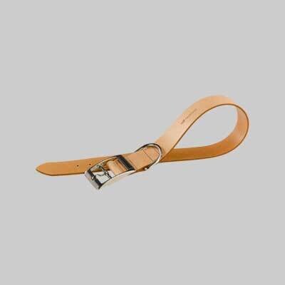 COLLARE PER CANI &#39;NATURAL&#39; BEIGE 10 mm x 22 - 27 cm