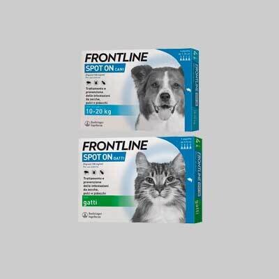 ANTIPARASSITARIO &#39;SPOT ON&#39; FRONTLINE  cani 2/10 kg - 4 pipette