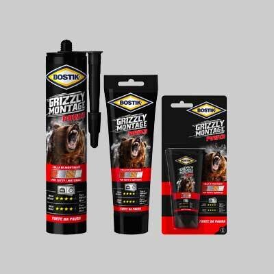 COLLA DI MONTAGGIO &#39;GRIZZLY MONTAGE&#39; BOSTIK 110 gr - Blister