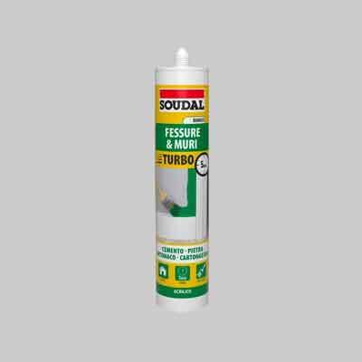 SILICONE ACRILICO &#39;TURBO&#39; SOUDAL 300 ml - Bianco