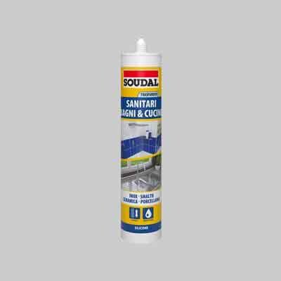 SILICONE ACETICO SANITARI SOUDAL 300 ml - Trasparente
