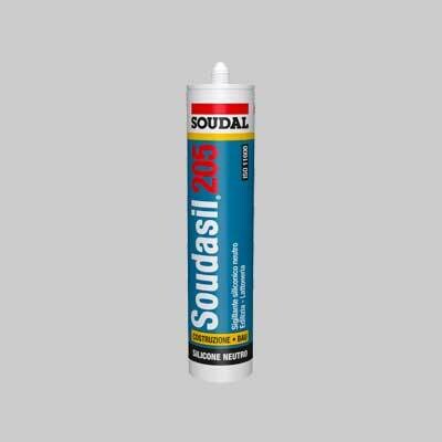 SIGILLANTE NEUTRO PER EDILIZIA &#39;SOUDASIL 205&#39; SOUDAL 310 ml - Grigio