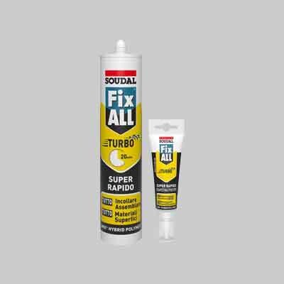 ADESIVO SIGILLANTE &#39;FIX ALL TURBO&#39; SOUDAL 125 ml - Bianco