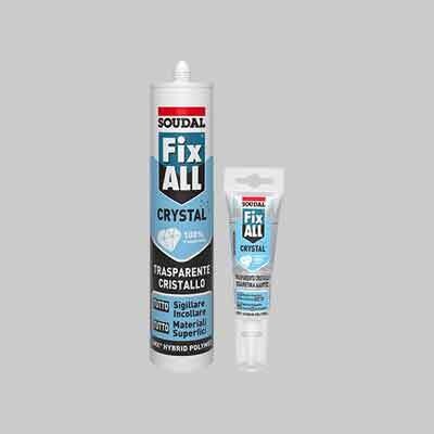 ADESIVO SIGILLANTE &#39;FIX ALL CRYSTAL&#39; SOUDAL 125 ml - Trasparente