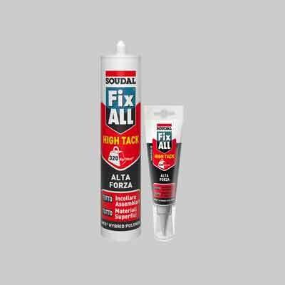 ADESIVO SIGILLANTE &#39;FIX ALL HIGH TACK&#39; SOUDAL 125 ml - Bianco