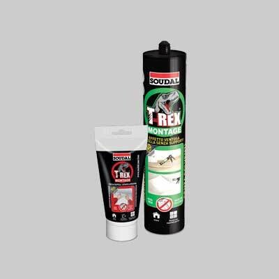 ADESIVO SIGILLANTE &#39;T-REX EFFETTO VENTOSA&#39; SOUDAL 200 gr