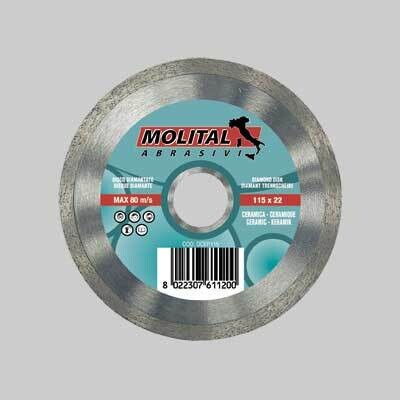 DISCO DIAMANTATO &#39;CERAMICA&#39; MOLITAL  115 mm