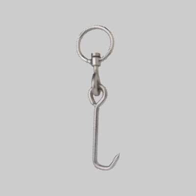GANCIO GIREVOLE SNODATO CON ANELLO 220x6 mm 1O PZ