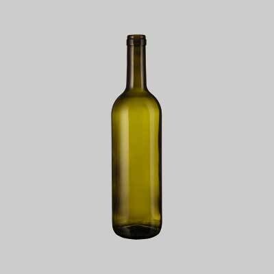 BOTTIGLIA IN VETRO TIPO &#39;BORDOLESE&#39; PER VINO 0,75 lt