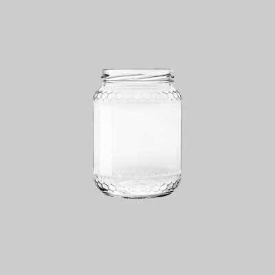 VASO IN VETRO &#39;MIELE&#39; 390 cc - Imb. 70 mm