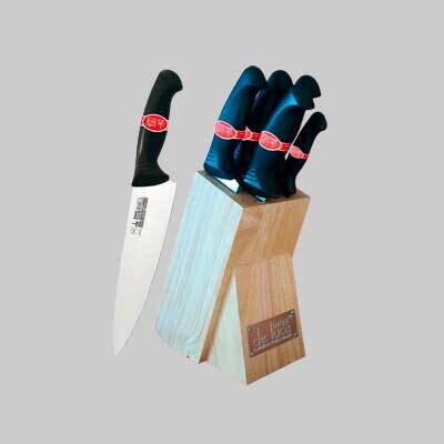 SET COLTELLI CON CEPPO 5 pezzi